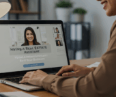 Real estate virtual assistant working remotely to streamline business operations.